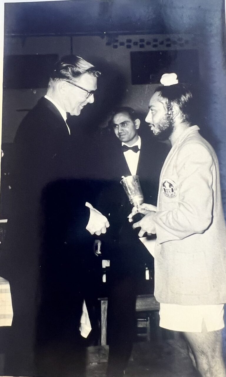 RS-with-Chief-Guest-Mr-Goss-in-dinner-jacket-RS-Sodhi-Collection-scaled